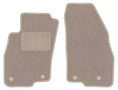 Produktbild von Velours-Fußmatten Vorne für Alfa Romeo Mito 2008-2019 (Schrägheck) – 2-tlg, Beige, passgenau – Wielganizator LUX