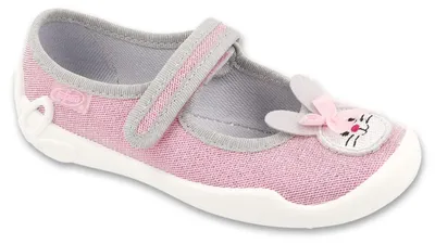 Produktbild von Ballerinaschuhe Befado 114X562 114Y562 rosa mit Hasenmotiv, Klettverschluss
