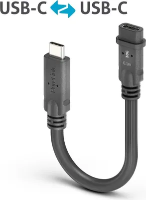 Immagine prodotto di PureLink MicroX4 da USB-C a USB-C Portsaver USB4 Gen2x2 20 Gbps, 0,10 m