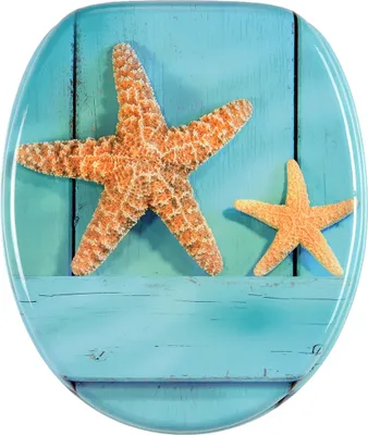 Produktbild von SANILO® WC-Sitz mit Absenkautomatik Starfish, Toilettendeckel direkt vom Hersteller, Klodeckel, Klobrille, WC Deckel, Toilettensitz, Toilettenbrille