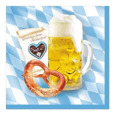 Produktbild von Papstar Servietten, 3-lagig, 1/4-Falz, 33 x 33 cm, Dekor "Bavaria" 600 Stück