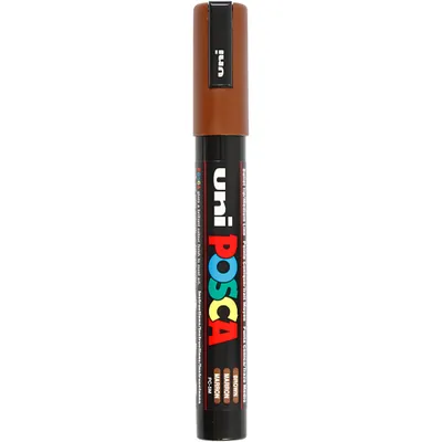 Produktbild von Uni Posca Marker, Strichstärke: 2,5 mm,  PC-5M , Braun, Medium, 1Stck