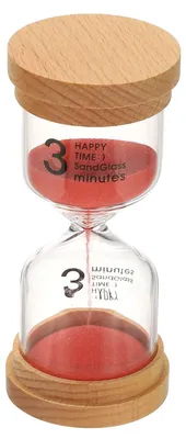 Produktbild von Sanduhr - 3 Minuten Laufzeit - Zeitmessgerät aus Borosilikatglas - Rot - 1 Stück