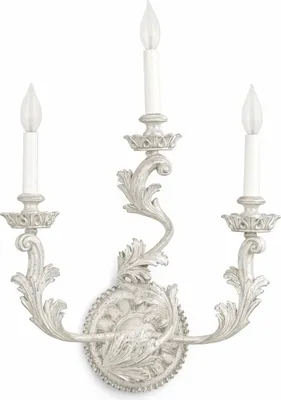 Obrázek produktu pro Casa Padrino barokní nástěnná lampa antická bílá v. 56 cm - Vyrobeno v Itálii