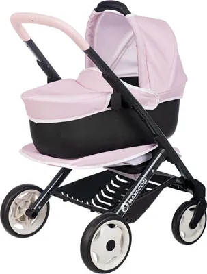 Produktbild von SMOBY – Maxi-Cosi Kinderwagen + Buggy, Rosa – Für Babypuppen – 3-in-1 – Ab 3 Jahren