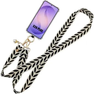 Image de Coque pour Samsung Galaxy S26 Plus, Silicone Antichoc Transparent avec Cordon Détachable