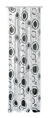 Produktbild von Voile Vorhang Kräuselband Black & White transparent Gardine ca. 140x245 cm retro