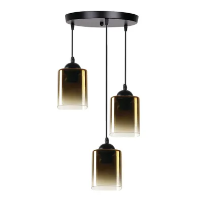 Obrázok produktu pre Závesné osvetlenie SERENA - 3xE27, 40W, čierne / zlaté