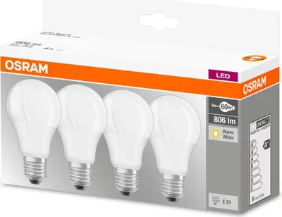 Zdjęcie produktu dla OSRAM LED CLASSIC A60 – 8 W, E27, ciepła biel, zamiennik 60 W