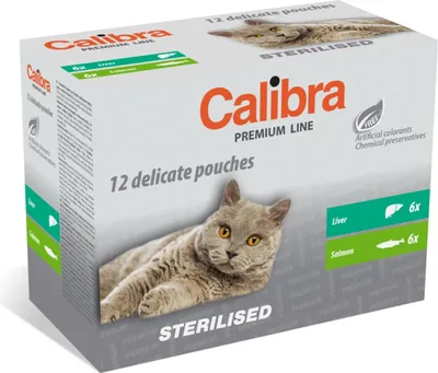 Obrázok produktu pre Calibra Cat Sterilisierter Beutel Multipack Box 12X100Gr