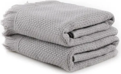 Immagine prodotto di Mijolnir, Mia - Grigio chiaro, set di asciugamani (2 pezzi), grigio chiaro, 100% MICROCOTONE, 40 x 60 cm