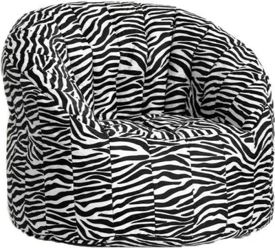 Produktbild von Runder gepolsterter Sessel, Zebra-Effekt, Maße 80 x 80 x 80 cm