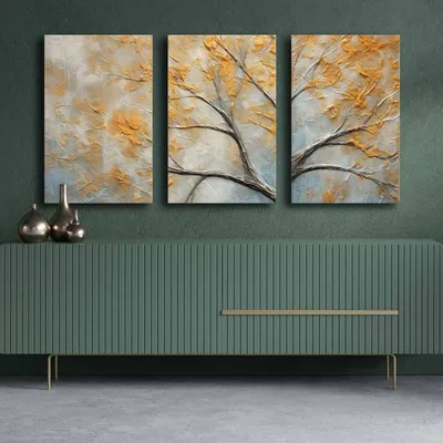 Produktbild von Wallity, 3P4570GSC-019, Leinwandbilder, Mehrfarbig, Kiefernholz, 145 x 70 cm