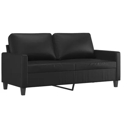 Zdjęcie produktu dla vidaXL 2-osobowa sofa czarna 140 cm imitacja skóry