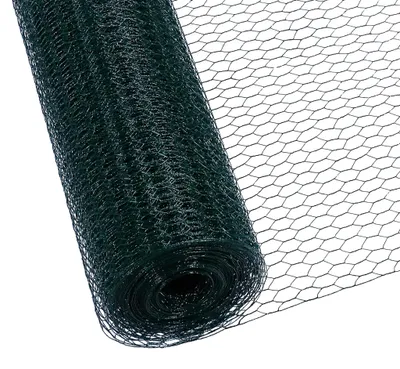 Productafbeelding van CCLIFE gaashek, muizenwerend gaas, kippengaas, maaswijdte 25 mm, hoogte 100 cm, lengte 25/50 meter, groen, PVC-coating