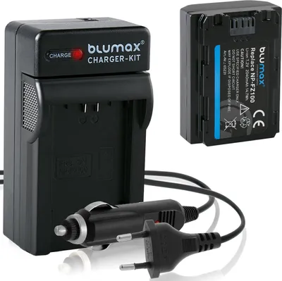 Produktbild von 1x Akku + Lader für Sony NP-FZ100 Alpha 7C 9 A9 II 9S  A7 Ilce 6600 2040 mAh