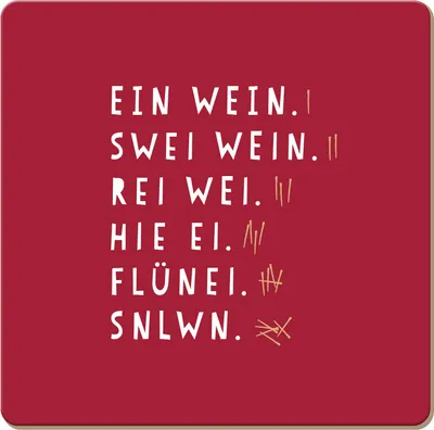 Produktbild von Getränkeuntersetzer, Zubehör für Gläser, Getränke, Tassen, Glasuntersetzer, abwischbar, Korkuntersetzer "Ein Wein, swei Wein"