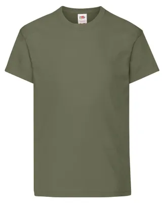 Produktbild von Fruit of the Loom Kids Original T-Shirt Farbe: oliv Größe: 140