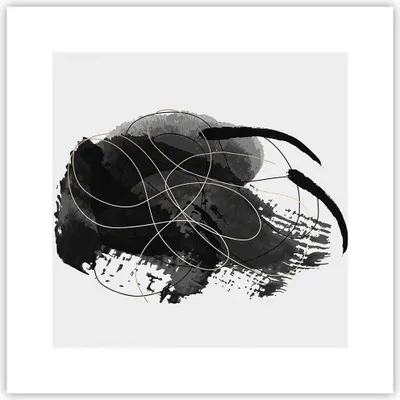 Produktbild von Poster - Poster ohne Rahmen - Abstraktion Schwarz Flecken - 30x30 cm - Wand Bild - Wanddeko - Wandbilder - Kunstposter - Wandposter - Bilder - Kunstdruck - Wanddekoration - Wandbild - P2XAC30x30-4368