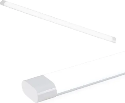 Produktbild von LED-Langfeldleuchte 120 cm, 36 W, 4500 lm, 6000 K Kaltweiß, weißes Gehäuse, blendfreier matter Diffusor und hohe Effizienz