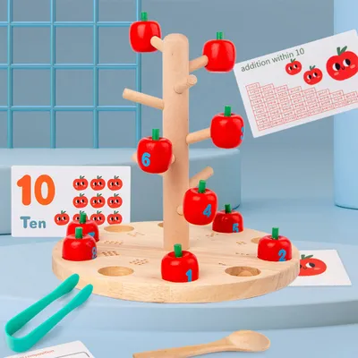 Produktbild von 360Home Holzspielhaus Mathe-Puzzle Kinderspielzeug Früherziehung