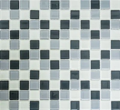 Produktbild von Mosaikfliese Transluzent grau Glasmosaik Crystal grau BAD WC Küche WAND MOS62-0204