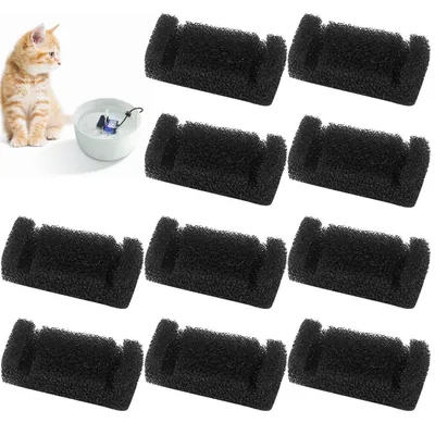 Produktbild von Trinkbrunnen Filter Schaumstoff 12 Stück für Katzenbrunnen 2.5L 6.5x3x3cm
