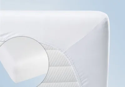 Produktbild von biberna wasserundurchlässiges Molton-Spannbettlaken Uni Weiß 90x200 cm