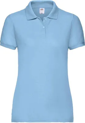 Produktbild von Fruit of the Loom Damen Poloshirt Lady Fit Piqué PC4160 (M) (Himmelblau)