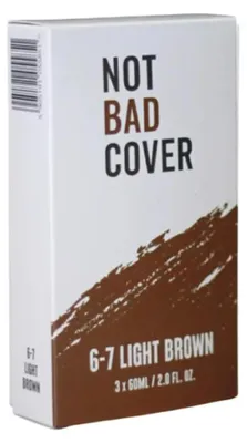 Zdjęcie produktu dla Not Bad Stuff - Not Bad Cover - Odsiwiacz do włosów i brody, (6-7) Light brown 3x60ml