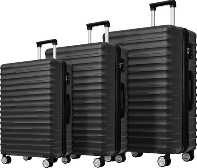 Immagine prodotto di Fortuna Lai trolley set B-Tine, 4 ruote, (set, 3 pezzi, alta capacità, valigia a guscio rigido, set 3 pezzi M/L/XL), con blocco TSA e ruota universale Espandibile, maniglia laterale, manico telescopico