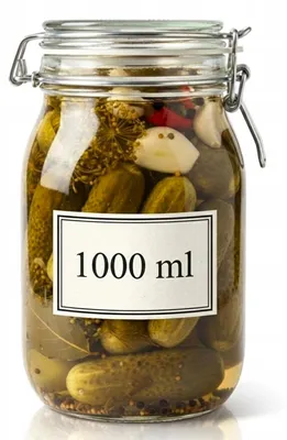 Immagine prodotto di Barattolo in vetro 1 litro con chiusura a leva – vaso per conserve con guarnizione e coperchio in vetro, barattolo per sottaceti, caffè e tè