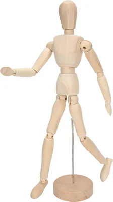 Imagen del producto de Figura humana de madera, modelo de juguete, muñeca con articulaciones móviles, obra de arte, boceto, modelo, decoración para el hogar