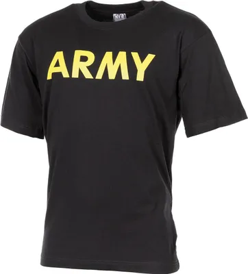 Produktbild von MFH T-Shirt, bedruckt, "Army", schwarz