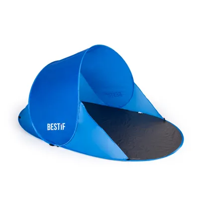 Produktbild von Strandmuschel Pop Up Wurfzelt Strandzelt Tragetasche Sonnenschutz Windschutz 190x86x120cm (Dunkelblau)