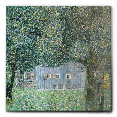 Produktbild von Giallobus - Bauernhaus in Oberösterreich - Gustav Klimt - 50L x 50B cm - Bild - Leinwand mit Standardrahmen