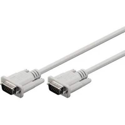 Produktbild von Goobay 68310 Kabel VGA do monitora, niklowany, 2 m, szary - Wtyczka VGA (15-pin) > Wtyczka VGA (15-pin)