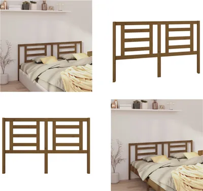 Produktbild von vidaXL Kopfteil Honigbraun 156x4x100 cm Massivholz Kiefer - Kopfteil - Kopfteile - Bettkopfteil - Holzkopfteil