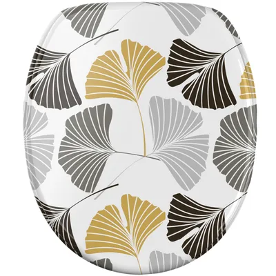 Produktbild von SANILO® WC-Sitz mit Absenkautomatik Ginkgo, Toilettendeckel direkt vom Hersteller, Klodeckel, Klobrille, WC Deckel, Toilettensitz, Toilettenbrille