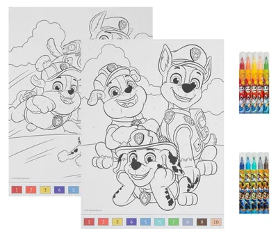 Zdjęcie produktu dla Zestaw do kolorowania według numerów PAW Patrol