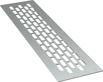 Produktbild von 1 x sossai Aluminium Lüftungsgitter 24,5 x 6cm in Ino x Belüftungsgitter Türgitter Stegblech Abluft