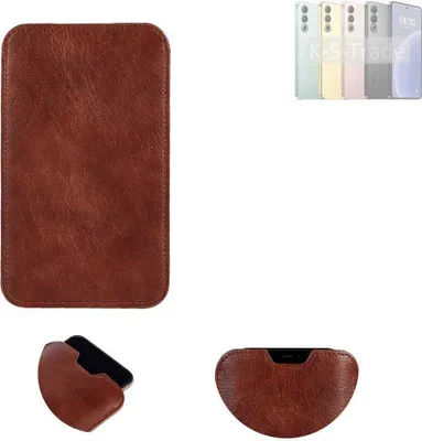Produktbild von K-S-Trade Schutzhülle Handyhülle kompatibel mit Meizu 21 Handytasche Kunstleder Sleeve in braun