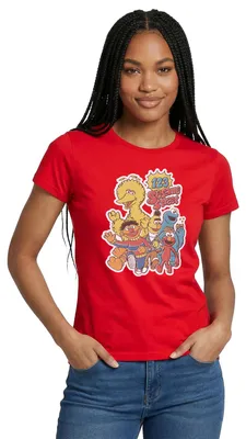 Produktbild von Spreadshirt Sesamstraße 123 Sesame Street Charaktere Frauen T-Shirt, S, Rot