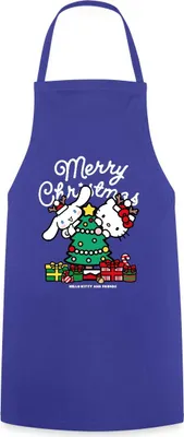Produktbild von Spreadshirt Hello Kitty Und Cinnamoroll Weihnachten Kochschürze, One size, Royalblau