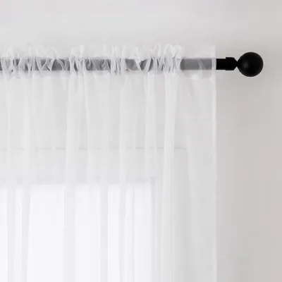 Produktbild von MIULEE Vorhänge Gardinen, Stangendurchzug Weiß, 2er Set 260x140cm aus Voile