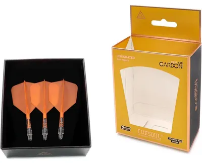 Obrázek produktu pro Sada šipek: Hroty a letky "Big Wing" oranžové/černé, velikost 1, 3 kusů