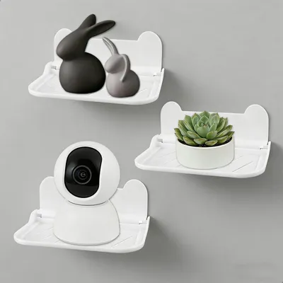 Produktbild von Badezimmer-Wandregal, selbstklebender Duschgelhalter, Wandmontage ohne Bohren, Duschregal, schnelltrocknendes Badezimmerregal ohne Bohren, 3-teilig