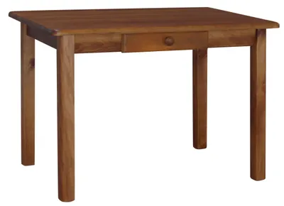 Immagine prodotto di Tavolo con cassetto in legno massiccio di pino nel colore rovere 130 x 70 cm