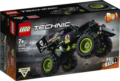 Produktbild von LEGO 42118 Technic Monster Jam Grave Digger Truck - Gelände-Buggy 2-in-1 Set, Spielzeugauto mit Rückziehmotor für Jungen und Mädchen ab 7 Jahren