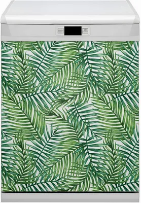 Produktbild von Magnet Folie für Geschirrspüler Magnete  Geschirrspüle Magnet für Spülmaschine 60x70 cm Nachbildung - Exotische Blätter